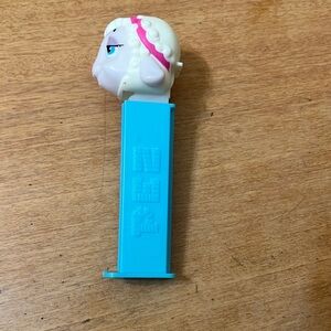 PEZ Blue Lamb Head Candy Dispenser - Pink & White Top